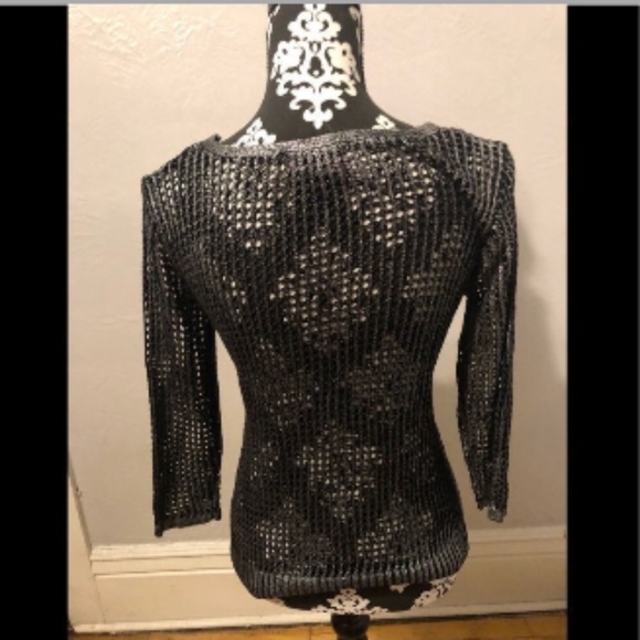 Say What black Silver brushed sweater size Large. And extremely soft black sweat - Picture 4 of 5